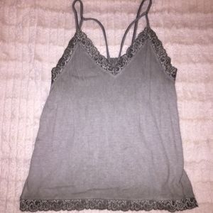 ribbed lace trim cami